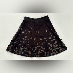 NWT Ann Taylor Black Large Sequin Detail Skirt